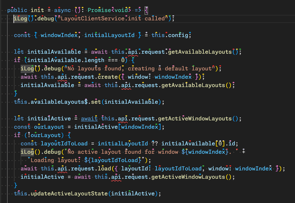 Cursorless hats on TypeScript code