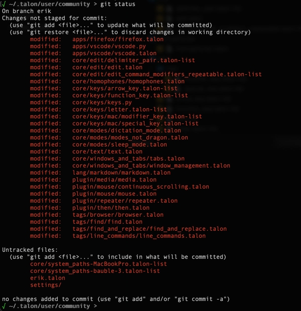 My current Git diff of the community scripts.